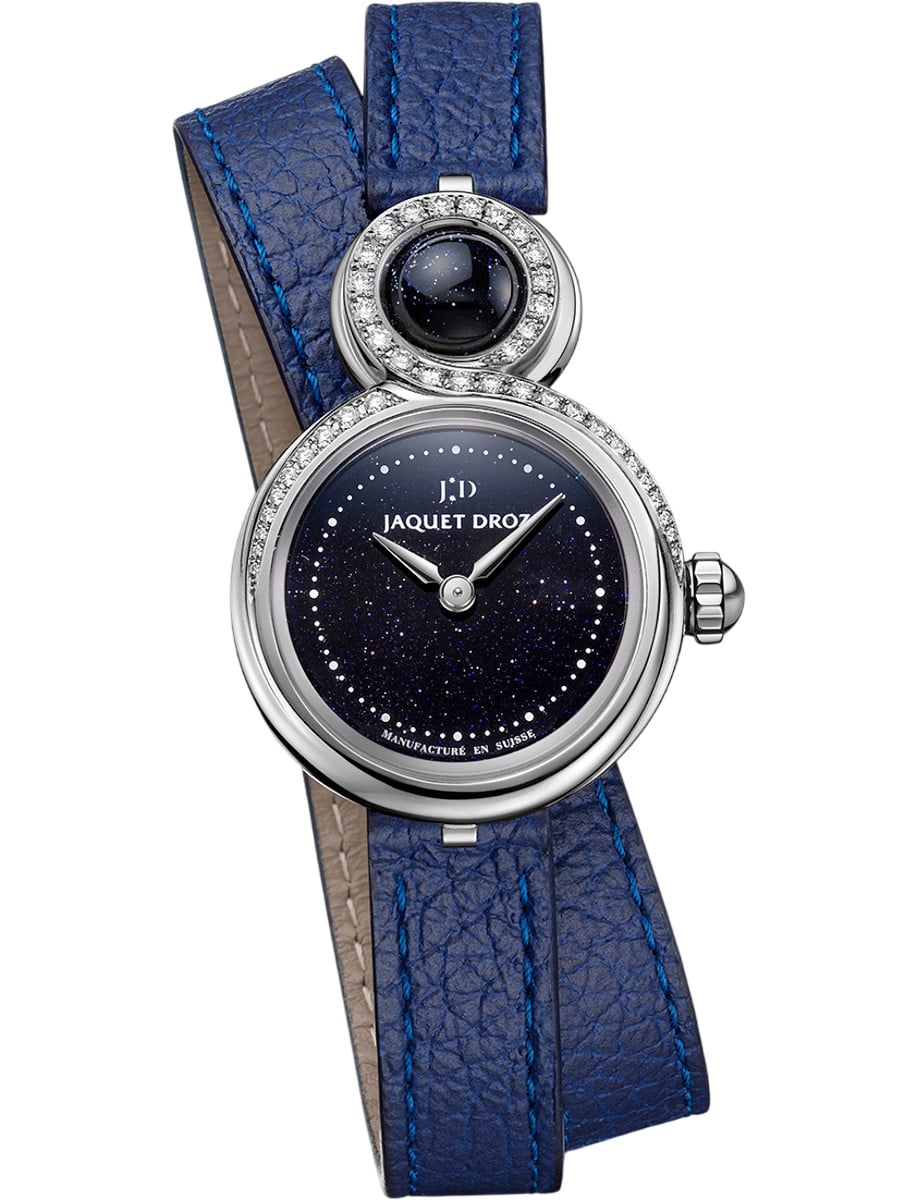 Lady 8 Petite 25mm Automatic in Steel with Diamonds on Blue Crocodile Leather Strap with Aventurine Dial