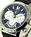 Mille Miglia Jacky Ickx in Steel -Limited Chronograph 1000 pieces on Black Crocodile Leather Strap with Black Dial
