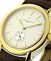 Malte Grande Classique Yellow Gold on Strap with Silver Dial 