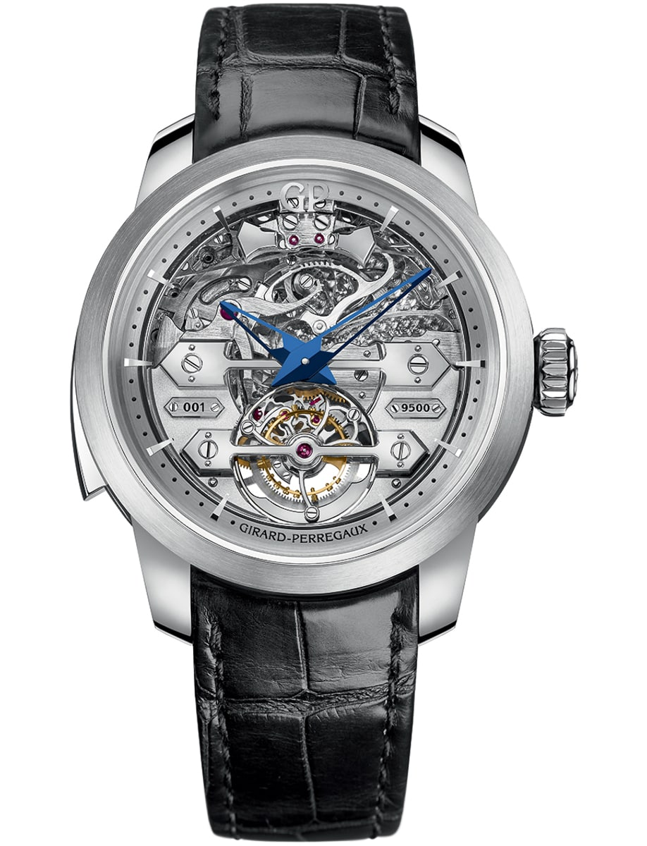 Bridges Minute Repeater Tourbillon 45mm in White Gold - L.E 30 Piece On Black Alligator Leather Strap with Skeleton Dial