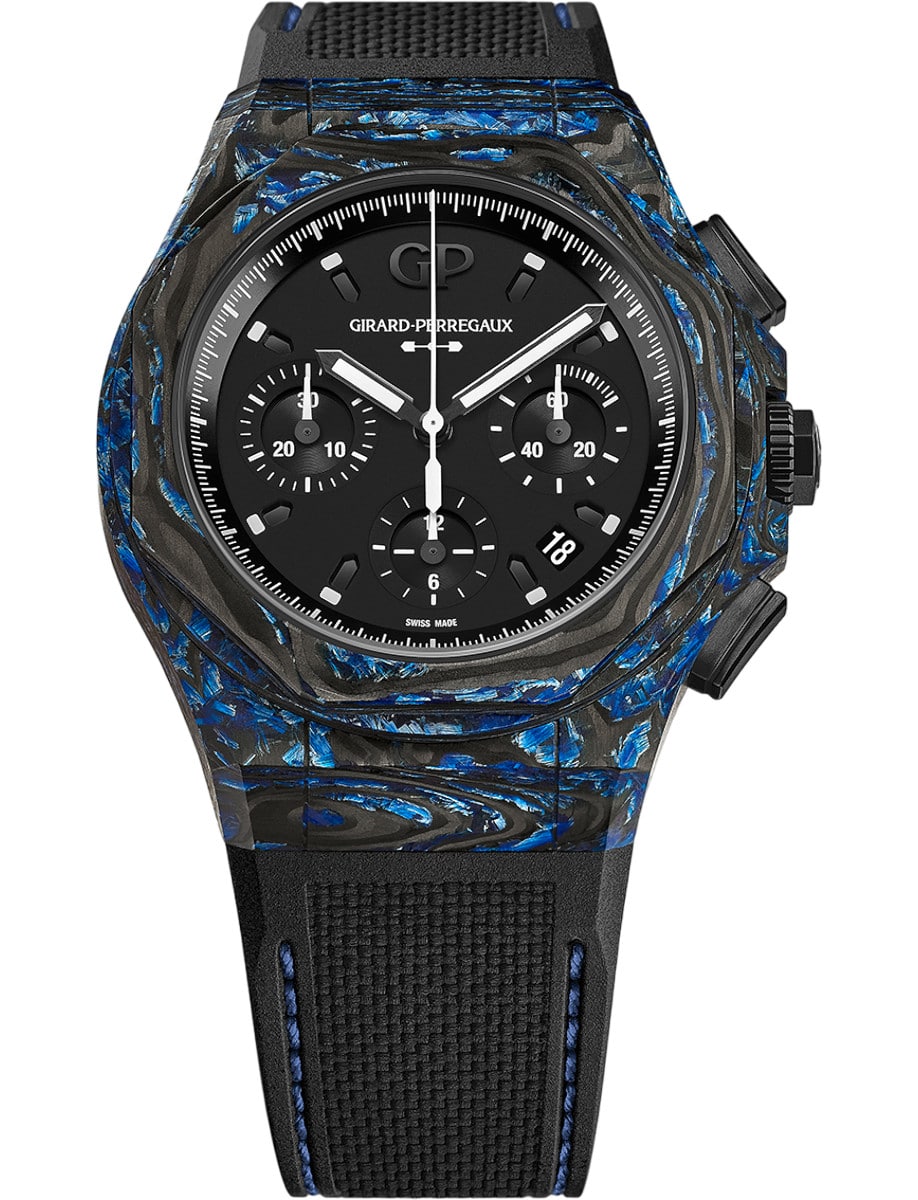 Laureato Absolute WW.TC 44mm in Carbon Glass on Black Rubber Strap with Black Dial - Limited to 100 