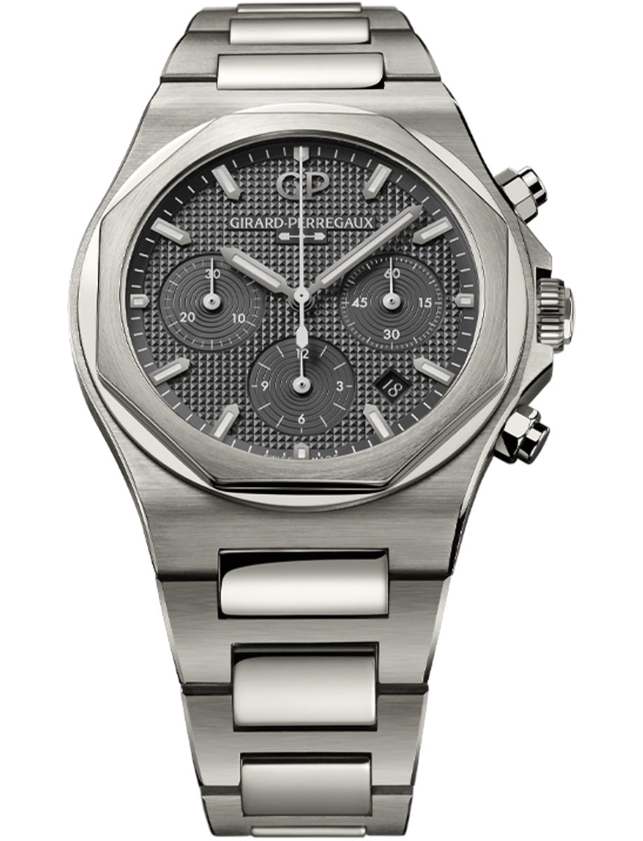 Laureato Chronograph Ti49 42mm in Titanium on Titanium Bracelet with Grey Dial