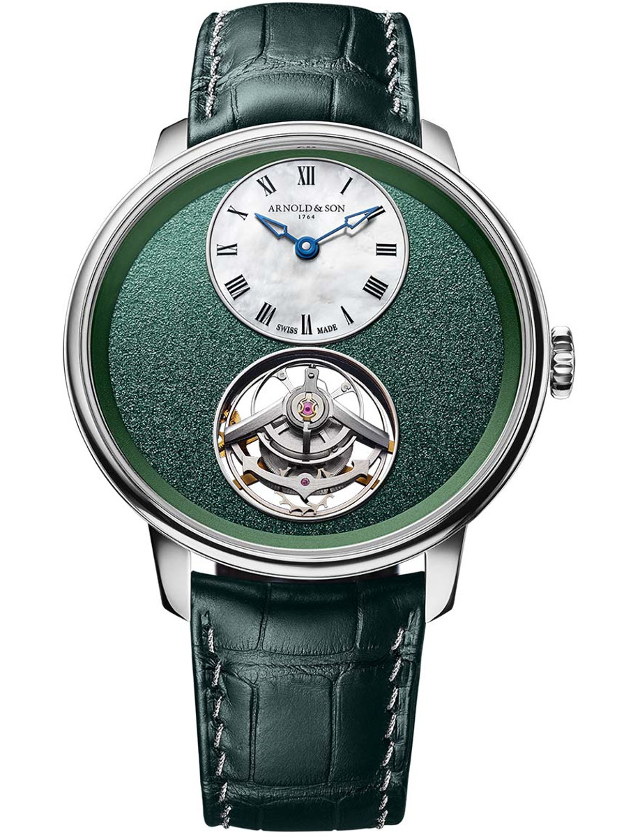 Ultrathin Tourbillon 41.5mm in Platinum - Limited Edition 28 on Green Alligator Leather Strap with Green Dial
