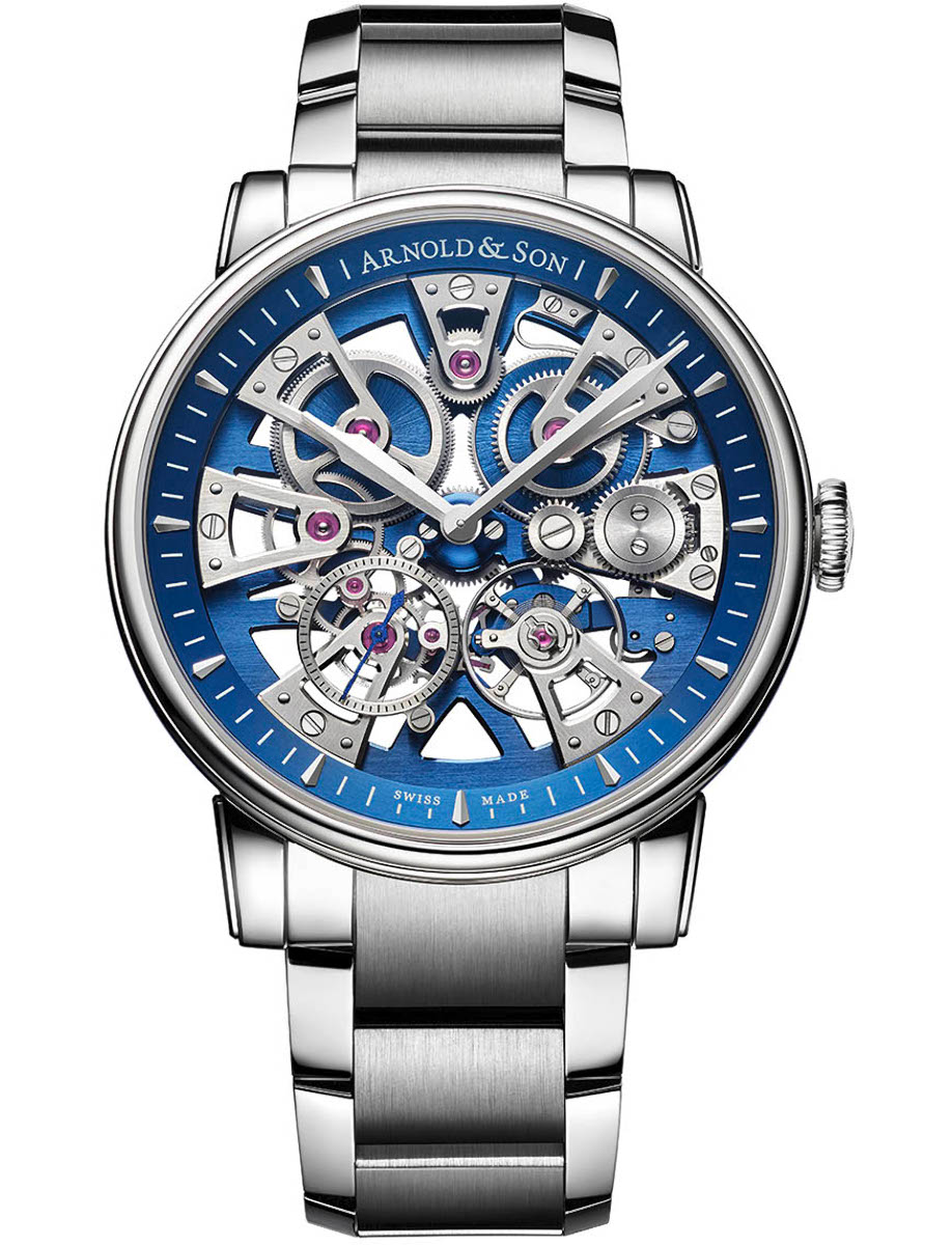 Nebula 41.5 mm in Steel on Steel Bracelet with Openworked Dial