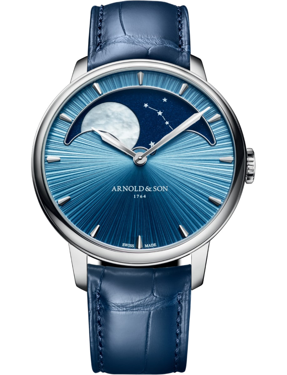 Perpetual Moon 41.5mm in Platinum - Limited to 38 on Blue Alligator Leather Strap with Celestial Blue Dial