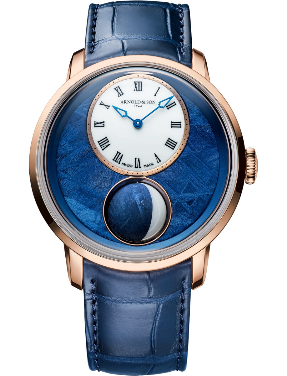Luna Magna 44mm in Rose Gold - Limited to 38 on Blue Alligator Leather Strap with Blue Meteorite Dial