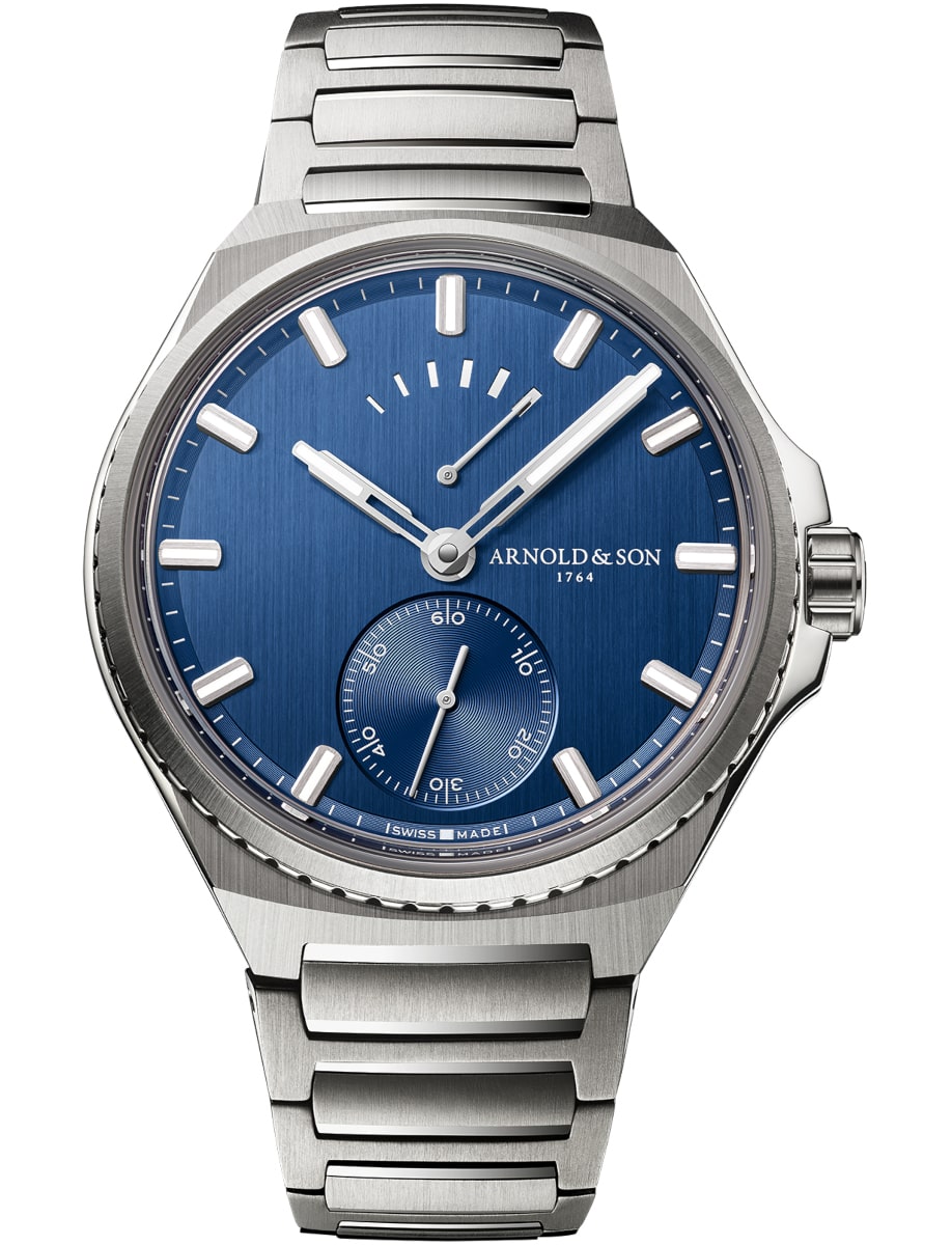 Longitude  42.5mm Automatic in Titanium on Titanium Bracelet with Ocean Blue Dial