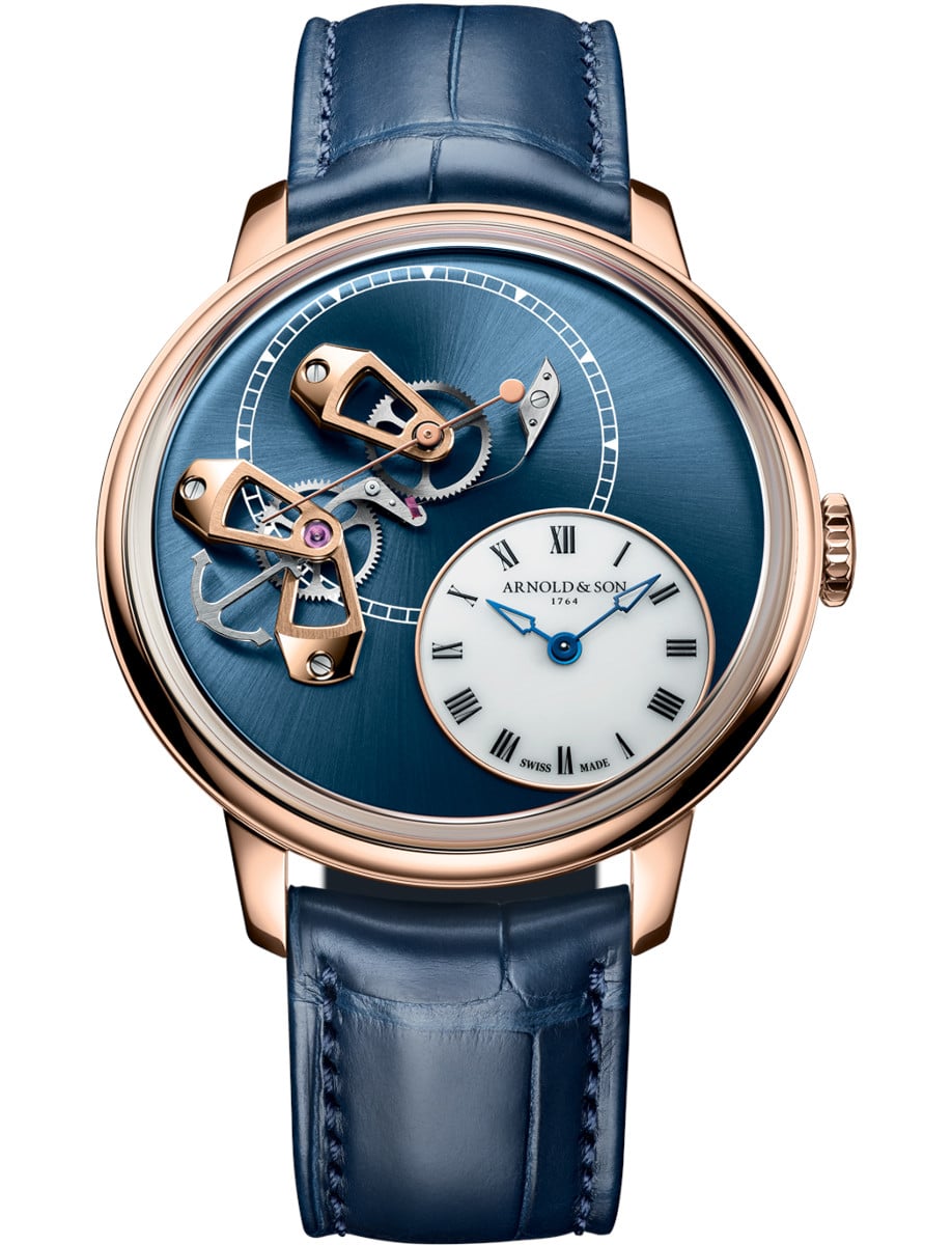 DSTB 42 Automatic in Rose Gold - Limited to 88  on Blue Crocodile Leather Strap with Blue Dial
