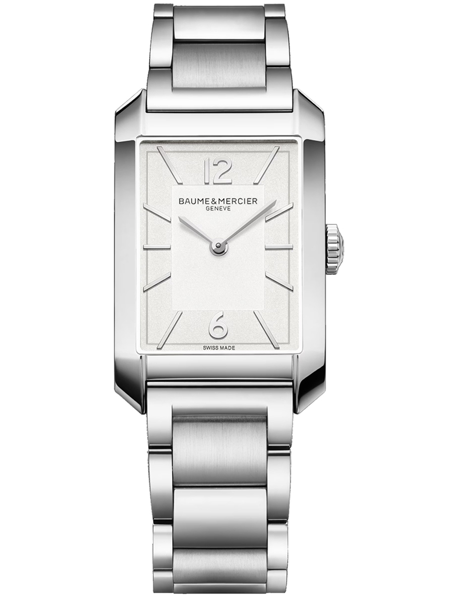Hampton 43mm Quartz in Steel on Steel Bracelet with Opaline White Dial