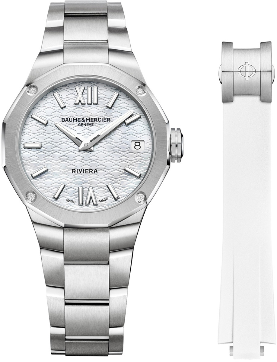Riviera 33mm Quartz in Steel on Steel Bracelet with MOP Dial