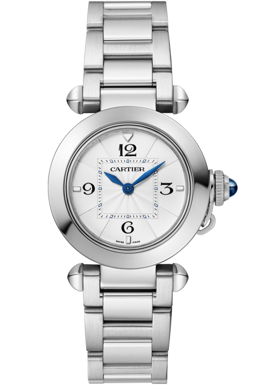 Pasha 30mm in Steel on Steel Bracelet with Silver Dial