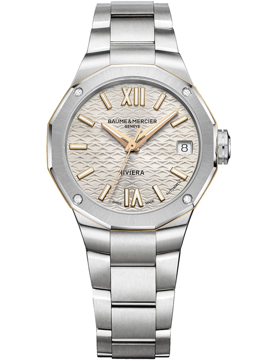 Riviera 33mm Automatic in Steel on Steel Bracelet with Sun Satin-Finished Dial