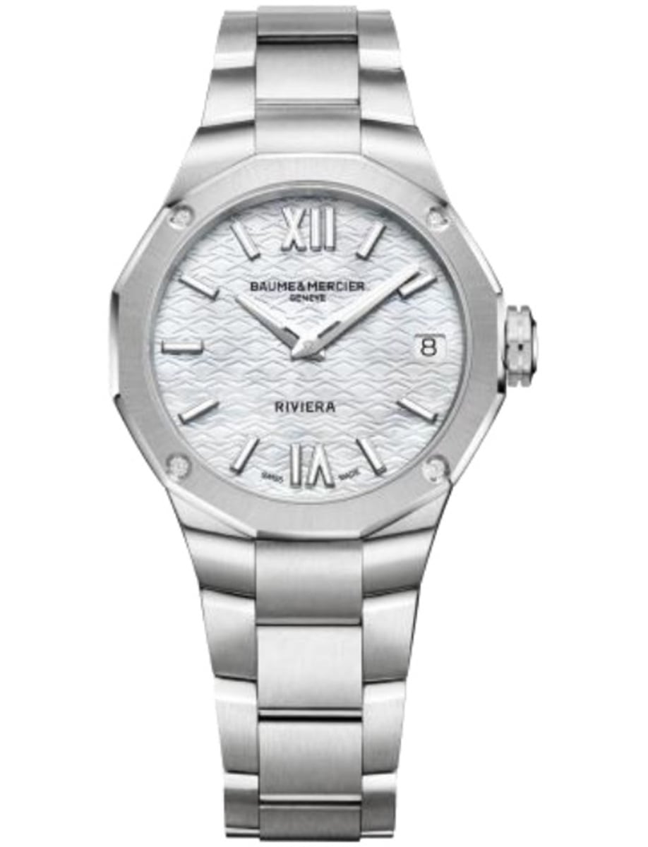 Riviera 33mm Quartz in Steel on Steel Bracelet with MOP Dial