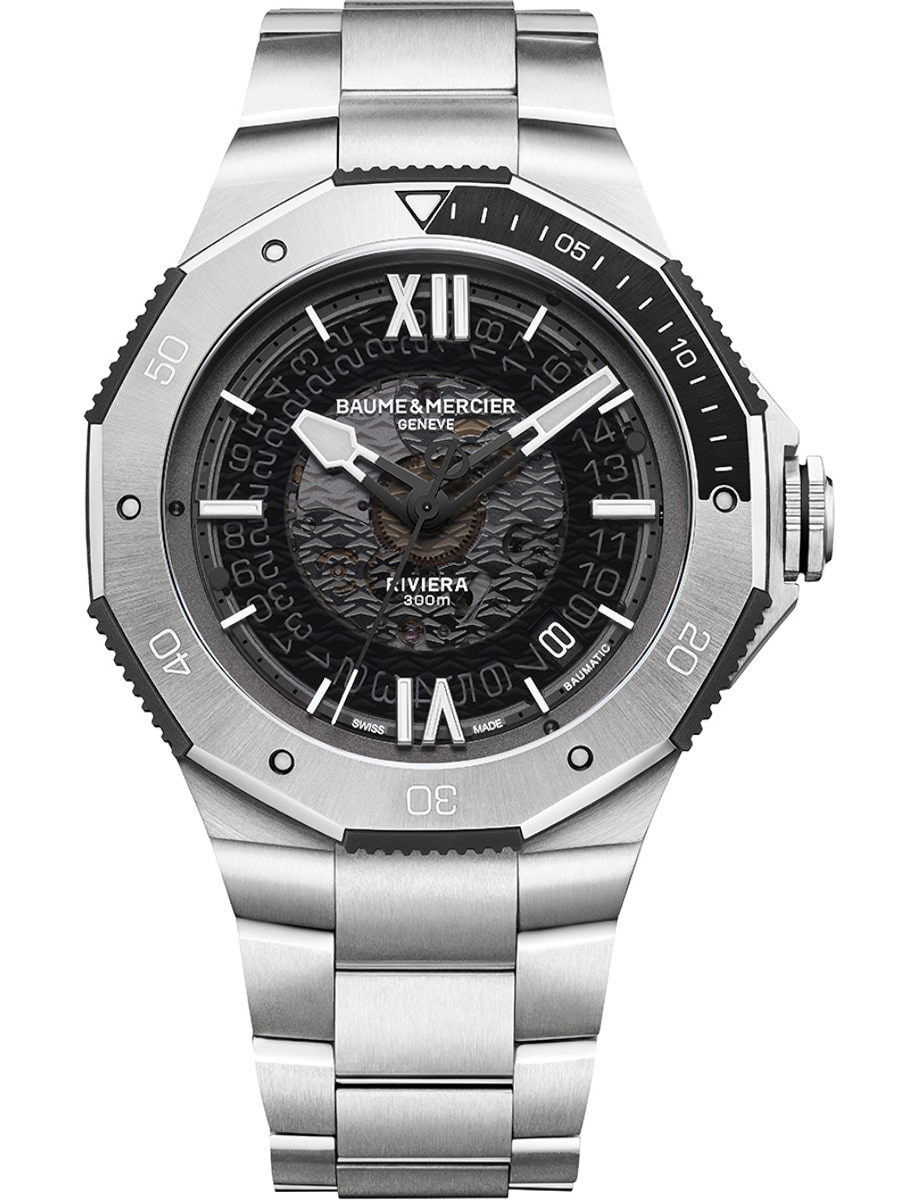 Riviera 42mm Automatic in Steel on Steel Bracelet with Grey Sapphire Dial