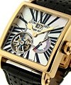 40mm GOLDEN SQUARE TOURBILLON Rose Gold with MOP Dial