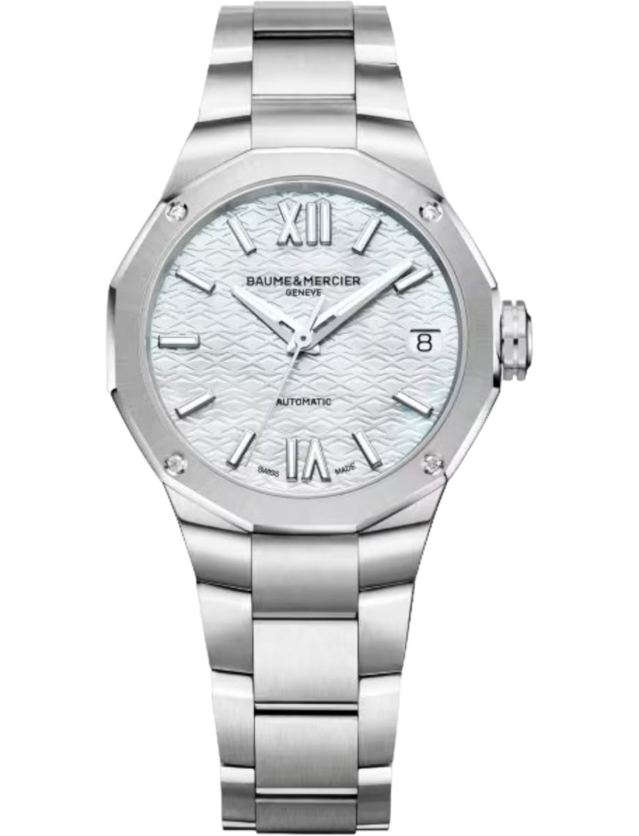 Riviera 33mm Automatic in Steel on Steel Bracelet with Mother of Pearl Dial