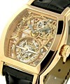 Malte Tonneau Tourbillon Openworked Rose Gold on Strap with Skeleton Dial - extremely limited