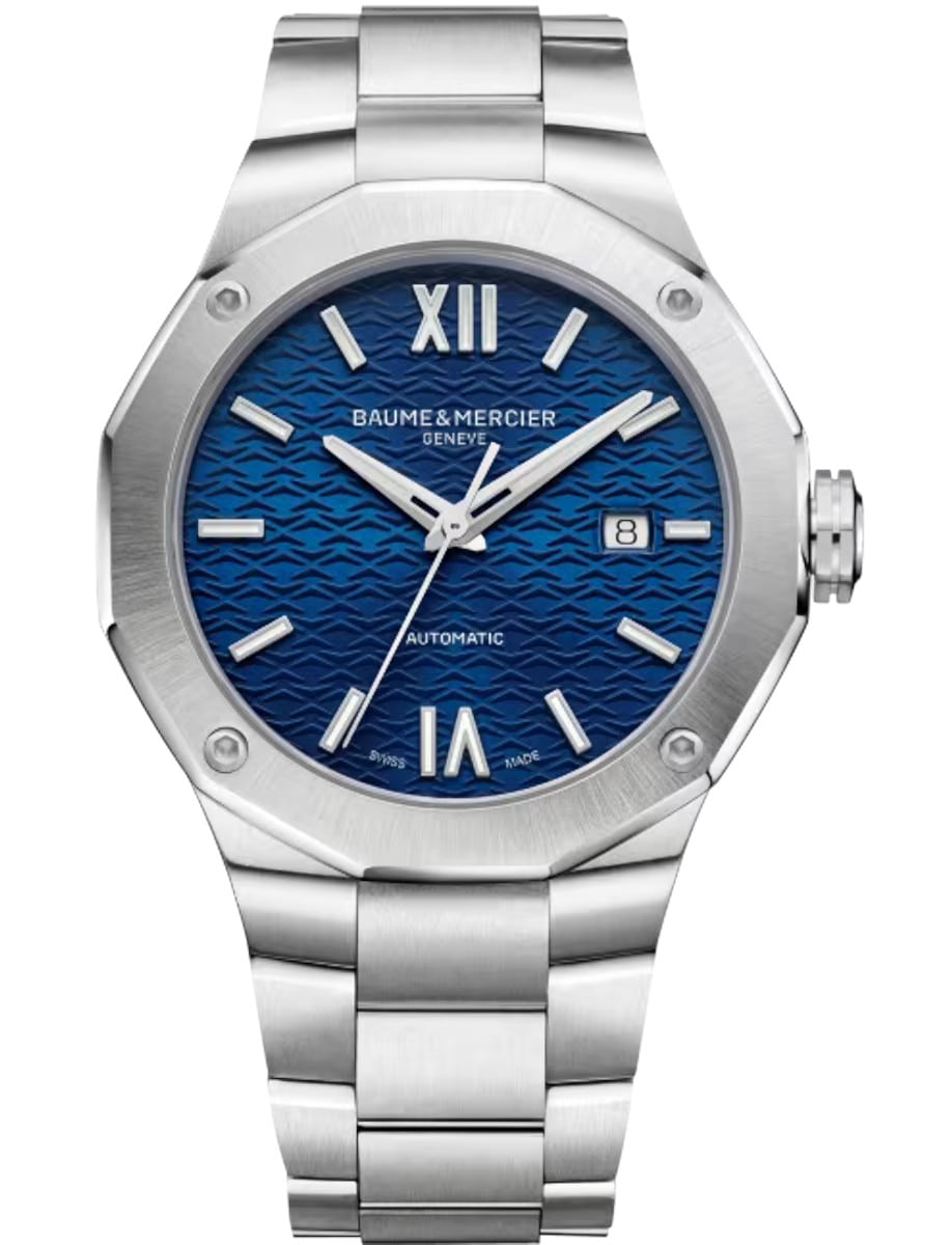 Riviera 42mm Automatic in Steel on Steel Bracelet with Blue Dial
