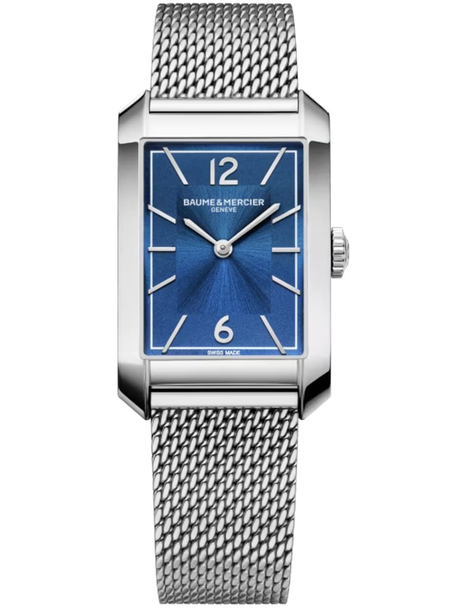 Riviera Quartz in Steel on Steel Bracelet with Blue Dial