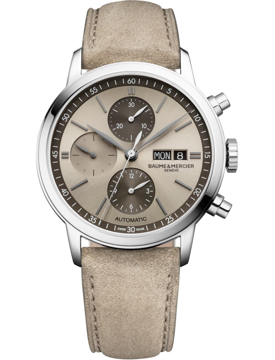 Classima 42mm Automatic in Steel on Sand Suede Calf Leather Strap with Sand Dial
