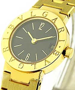 Bvlgari-Bvlgari 23mm Yellow Gold on Bracelet with Black Dial 
