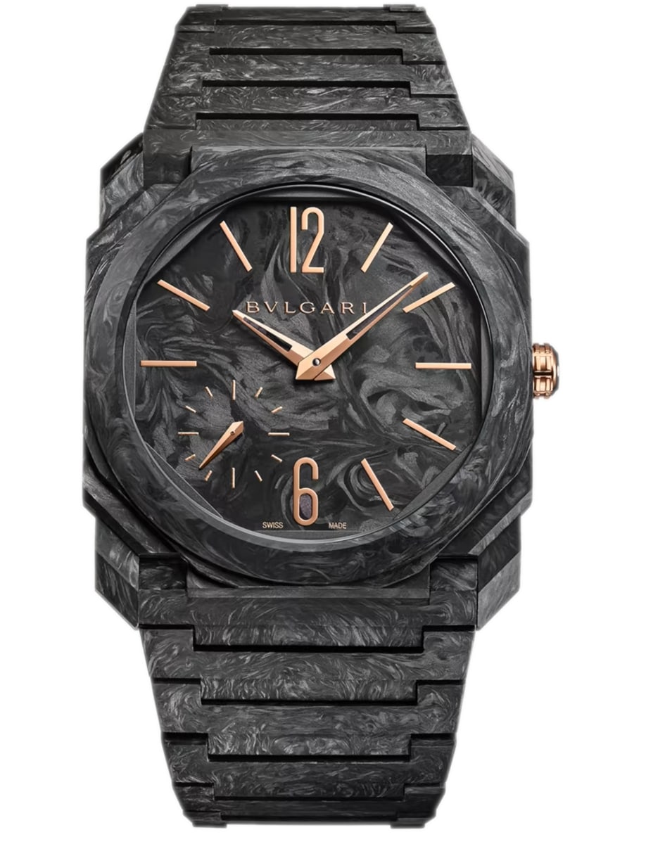 Octo Finissimo 40mm in Carbon  on Carbon Bracelet with Anthracite Carbon Dial