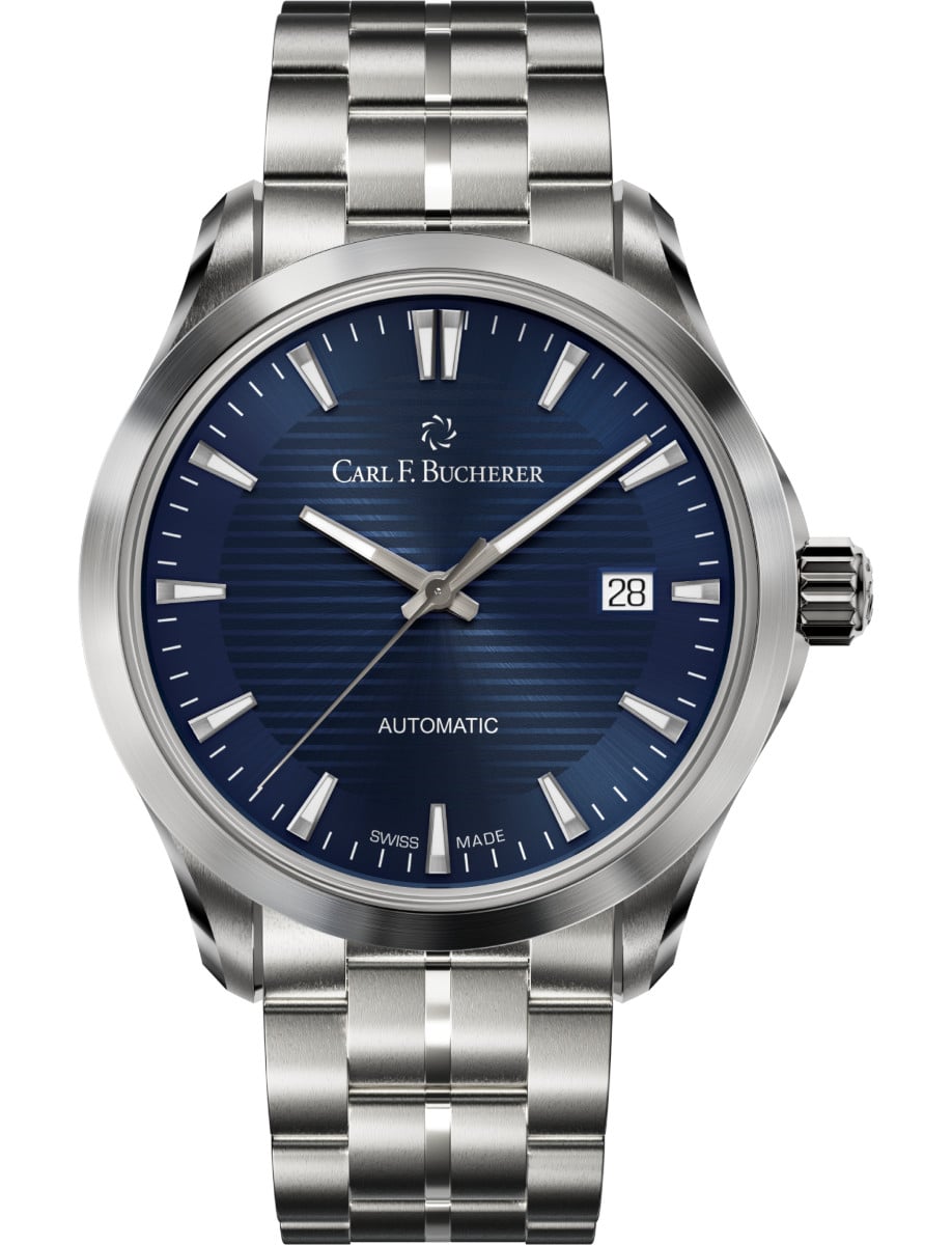 Manero Urban 38mm in Steel on Steel Bracelet with Blue Dial