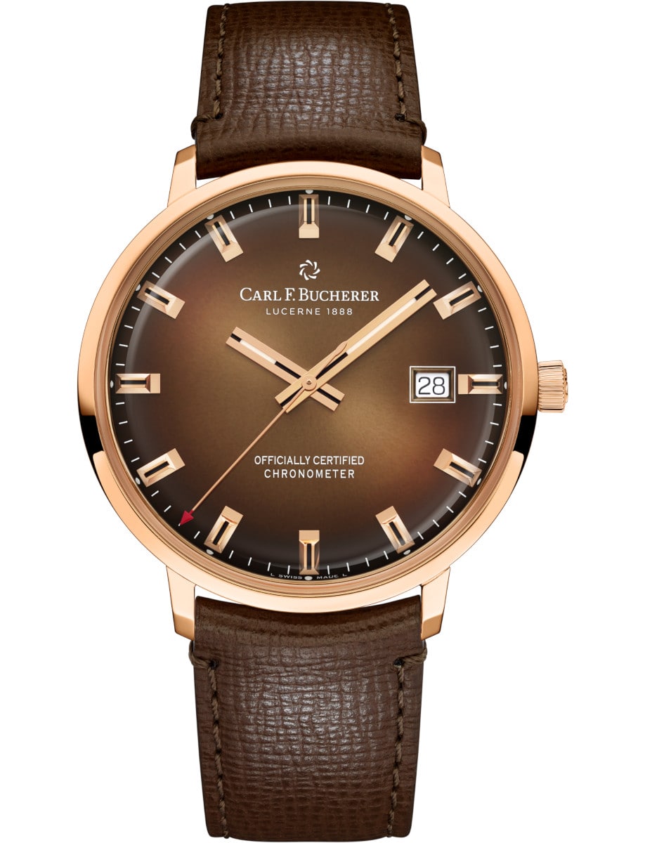 Heritage Chronometer Celebration 39mm in Rose Gold on Brown Alligator Leather Strap with Brown Gradient Dial - Limited to 88pcs