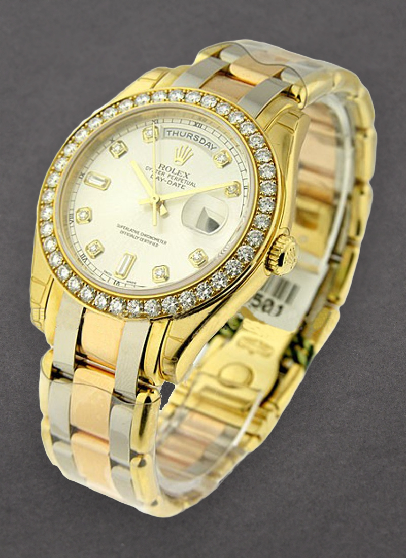 Rolex Unworn Masterpiece Men's Tridor in Yellow Gold with Diamond Bezel