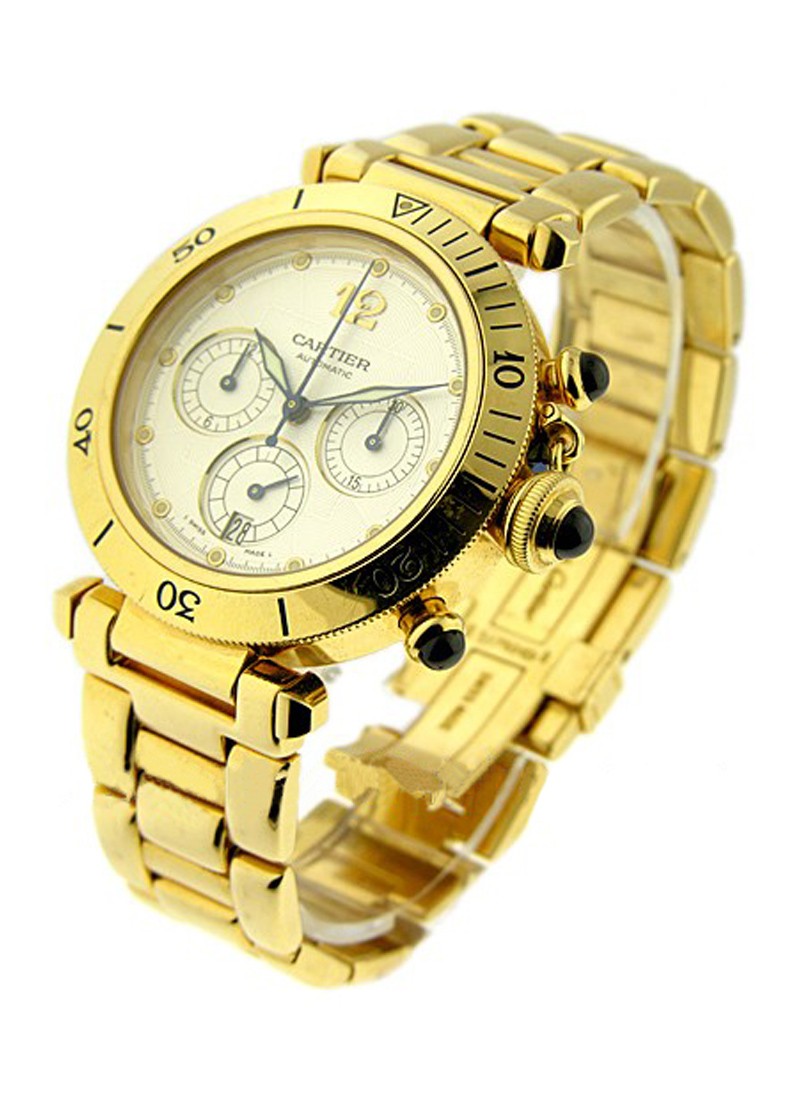 Cartier PASHA 38mm - Yellow Gold Chronograph