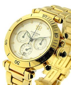 PASHA 38mm - Yellow Gold Chronograph Discontinued - Yellow Gold on Bracelet - Automatic