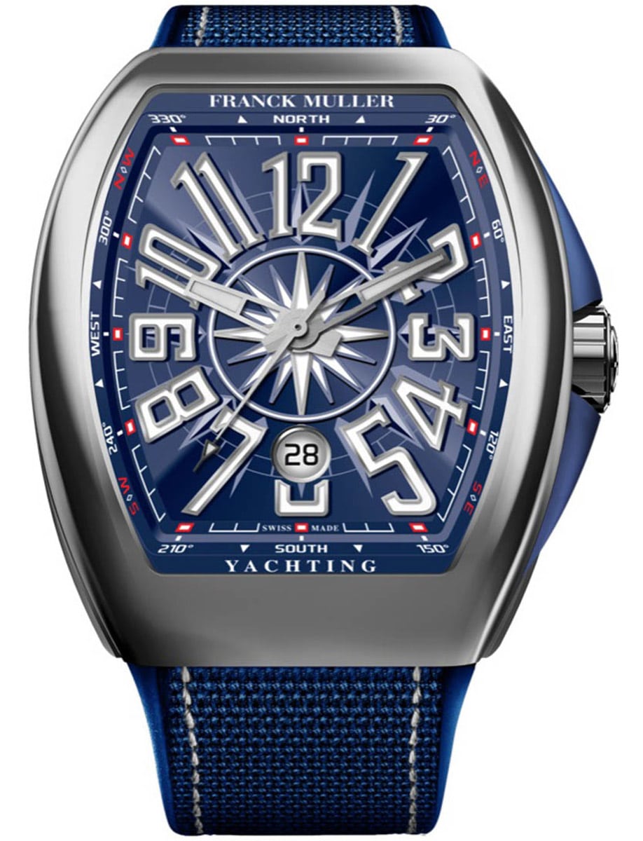 VanGuard Yachting 41mm in Steel  on Blue Textile Strap with Blue Dial
