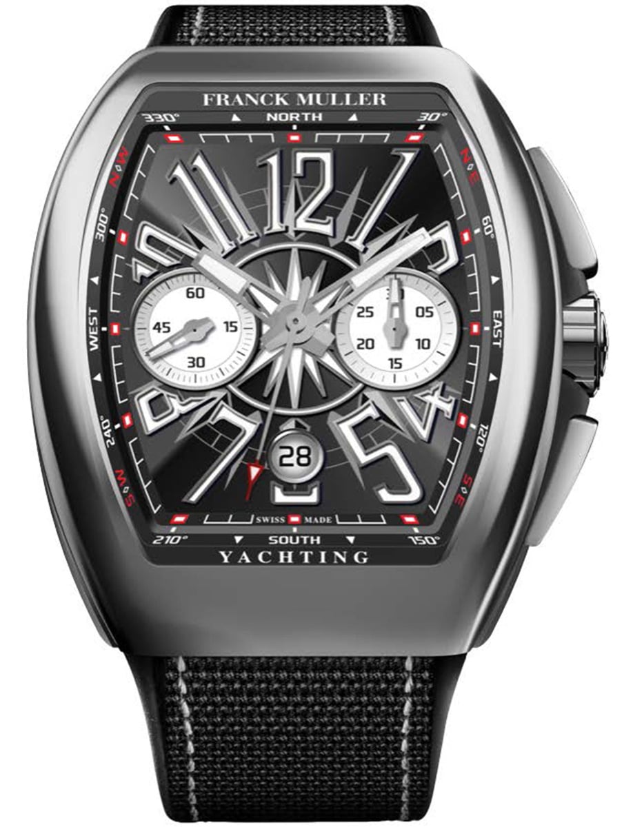 Vanguard Yatchnig 45mm in Steel on Black Textile Strap with Black Dial