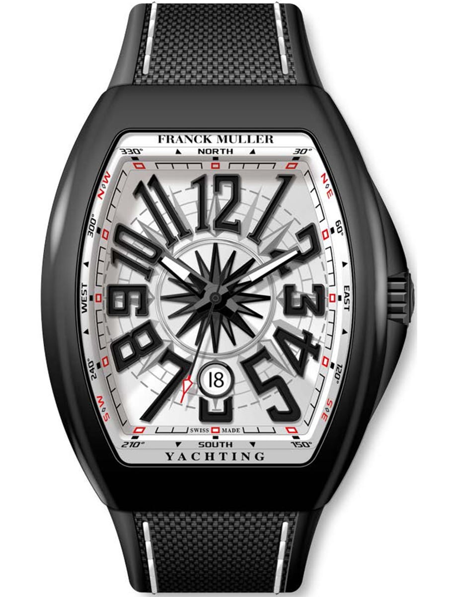 Vanguard Yachting 45mm in Black Ceramic on Black Textile Strap with White Dial