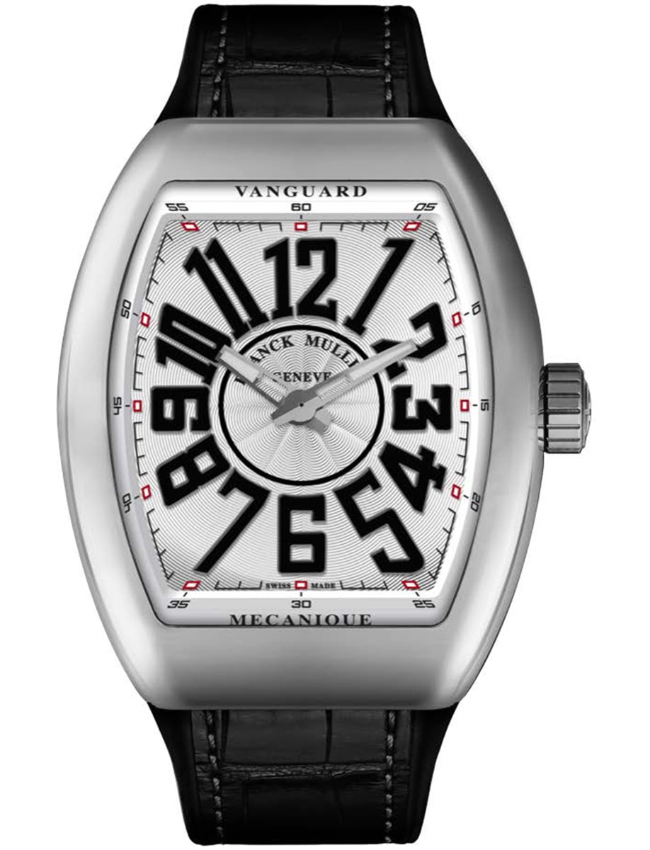 VanGuard Slim 41mm in Steel on Black Alligator Leather Strap with Silver Dial