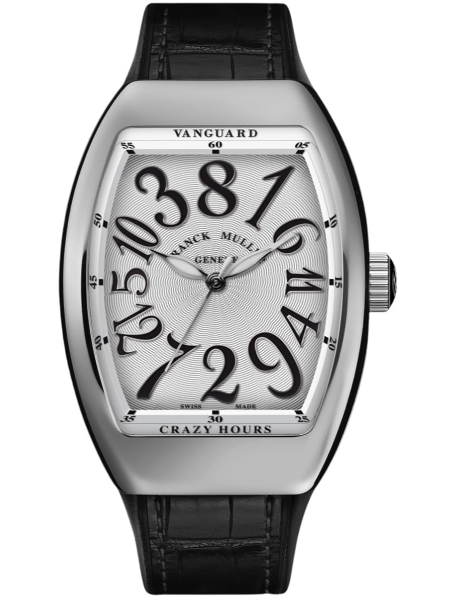 Vanguard Lady 32mm in Rose Gold on Black Alligator Leather Strap with Silver Dial