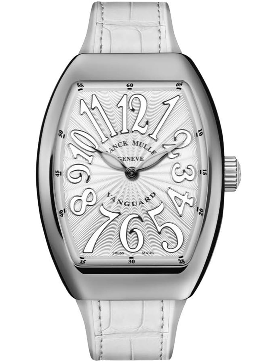 Vanguard Lady 32mm in Steel on White Alligator Leather Strap with Silver Dial