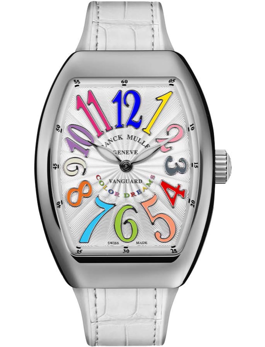 Vanguard Lady 32mm in Steel on White Alligator Leather Strap with Silver Dial