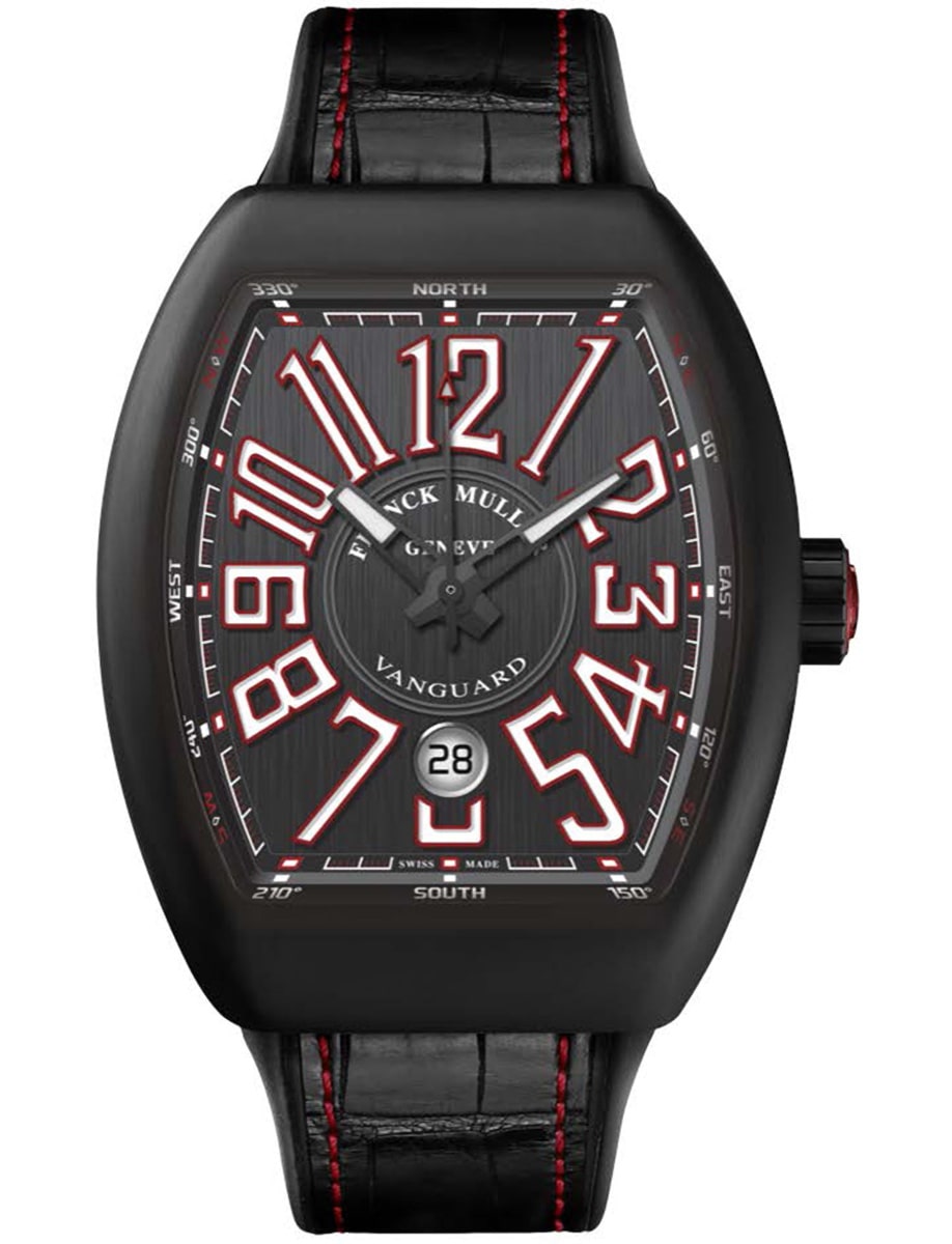 Vanguard Classical 41mm in Black PVD Coated Titanium on Black Alligator Leather Strap with Black Dial