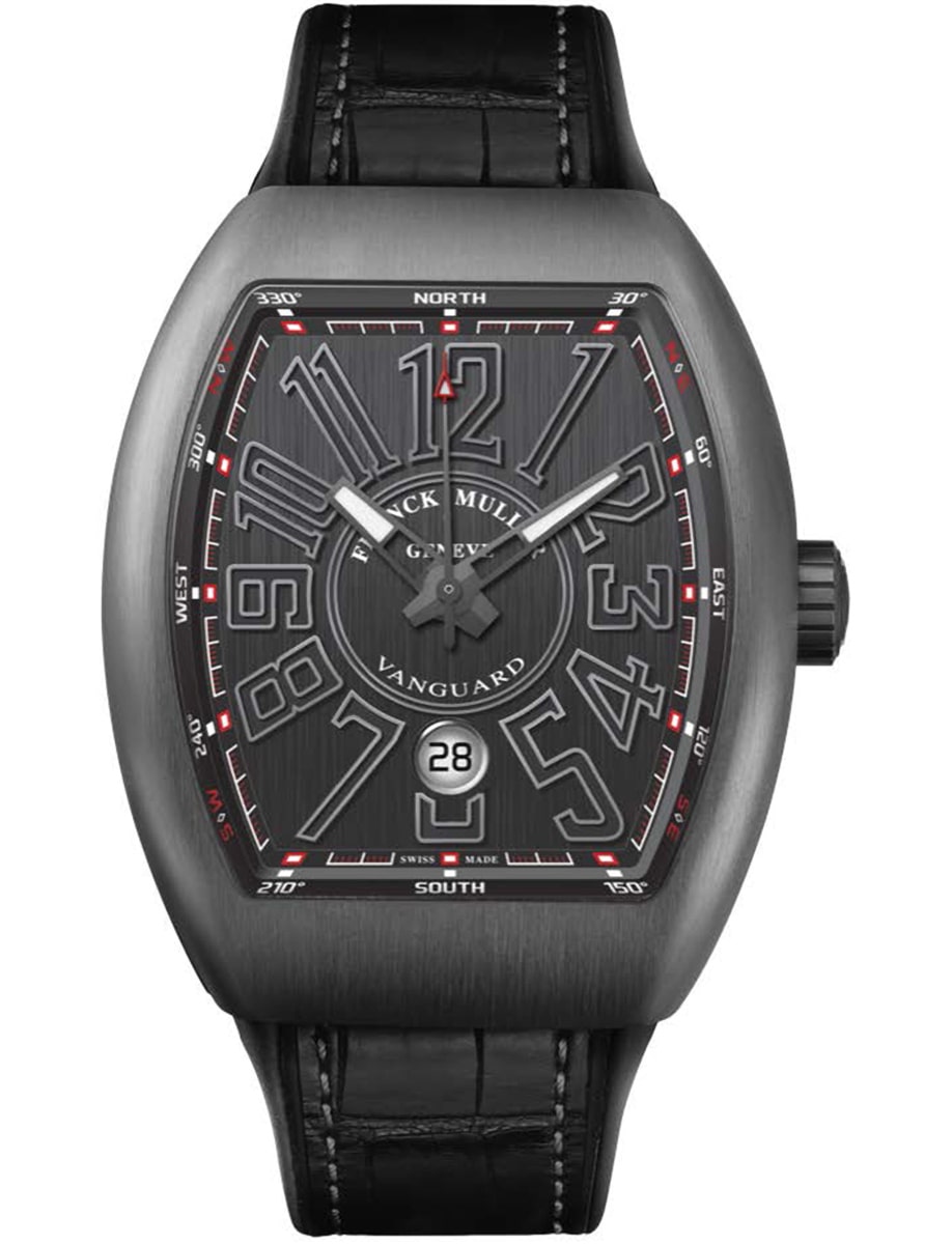 Vanguard Classical 41mm in Titanium on Black Alligator Leather Strap with Grey Dial