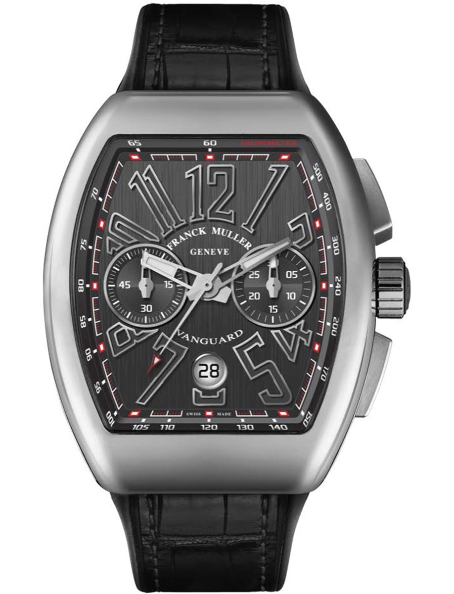 Vanguard Classical 45mm in Steel on Black Alligator Leather Strap with Grey Dial