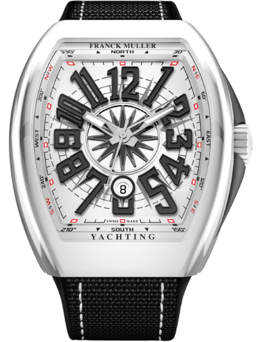 Vanguard 45mm in Steel on Black Fabric Strap with White Dial