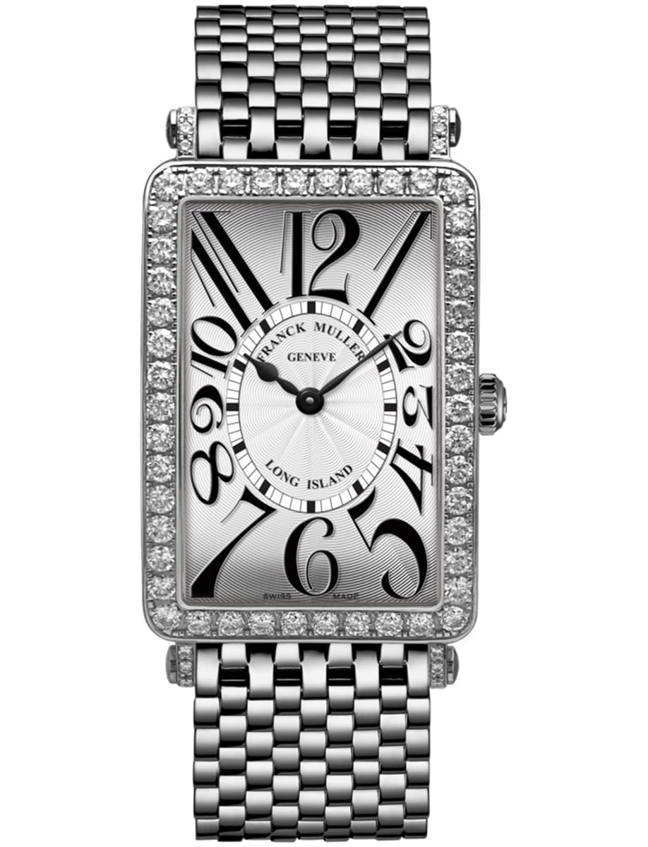 Long Island 26mm in Steel with Diamond Bezel & Lugs on Steel Bracelet with Silver Dial