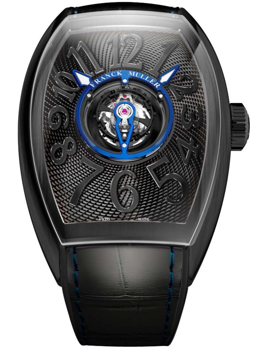 Grand Central Tourbillon 40mm in Black PVD Coated Titanium on Black Crocodile Leather Strap with Black Dial