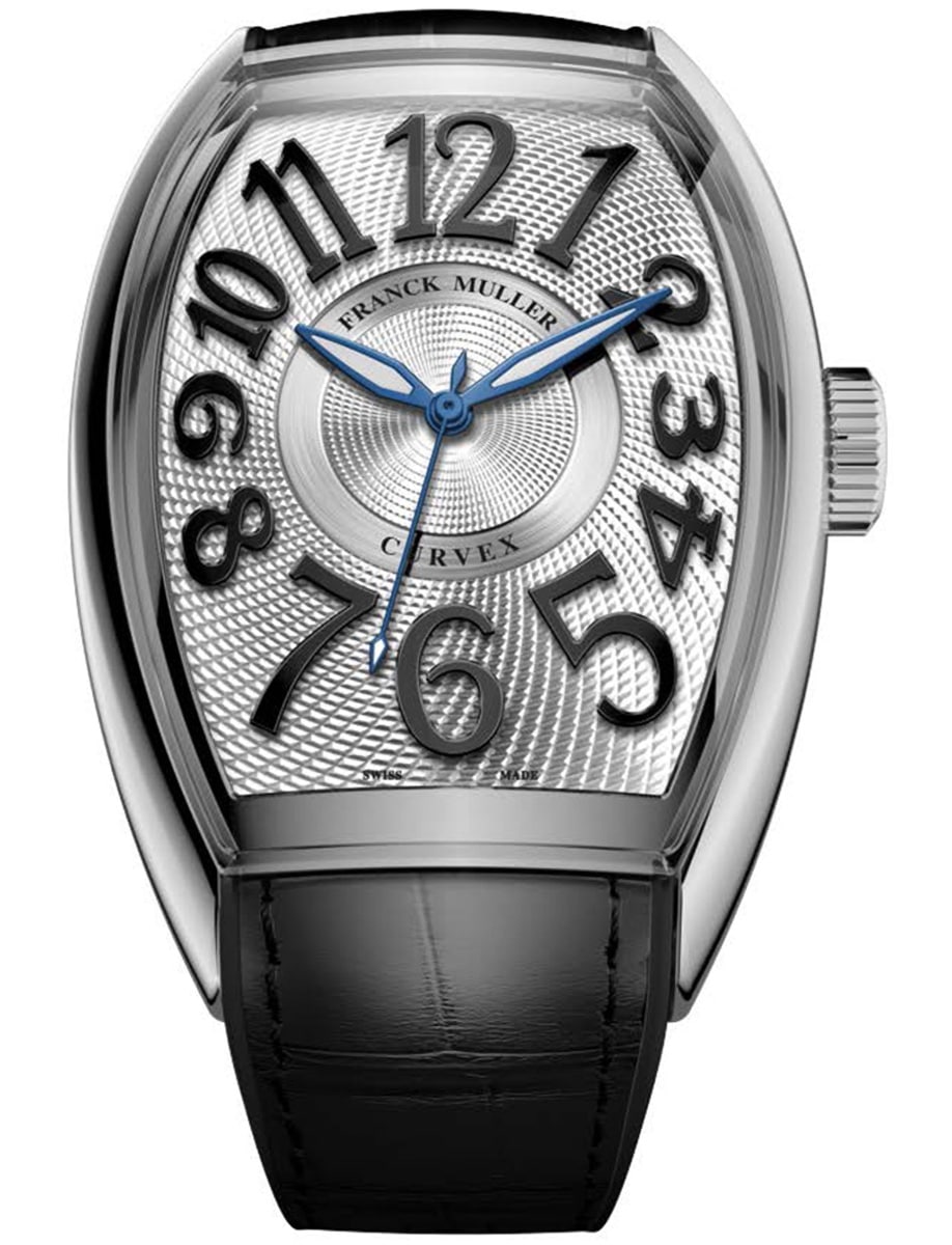 Curvex CX 40mm in Steel on Black Alligator Leather Strap with Silver Dial