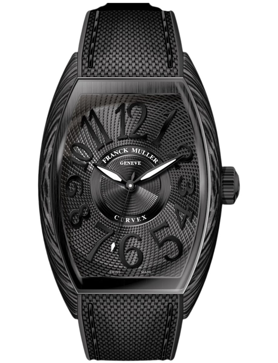 Curvex CX 40mm in Forged Carbon on Black Alligator Leather Strap with Black Dial