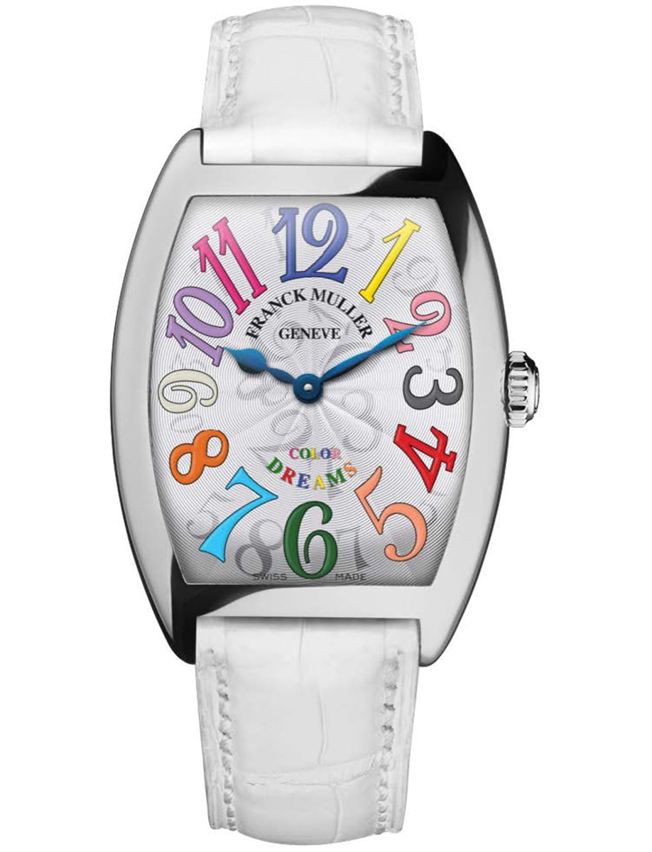 Cintree Curvex 31mm Quartz in Steel on White Alligator Leather Strap with Silver Dial