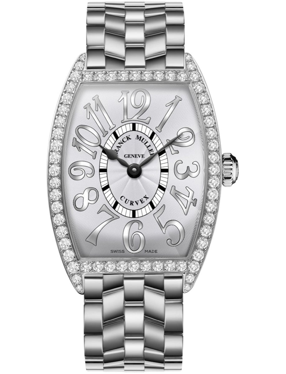 Cintree Curvex 31mm Quartz in Steel with Diamond Bezel on Steel Bracelet with Silver Dial