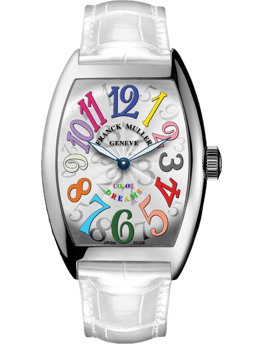 Cintree Curvex 29mm in Steel on White Alligator Leather Strap with Silver Dial