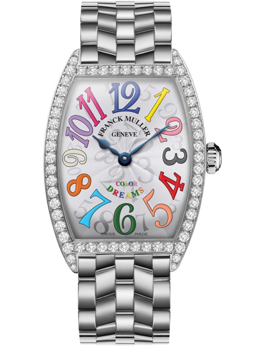 Cintree Curvex 29mm in Steel with Diamond Bezel on Steel Bracelet with Silver Dial